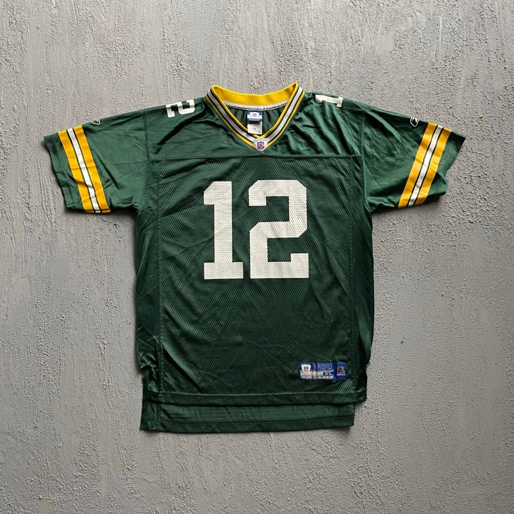 Vintage Green Bay Packers Aaron Rodgers Jersey Youth XL Green 2000s Reebok